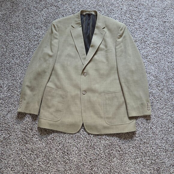 Kroon Other - Kroon K3 Sport Coat Blazer Men’s Sz 46R Wool Linen Blend Beige Pockets Lined